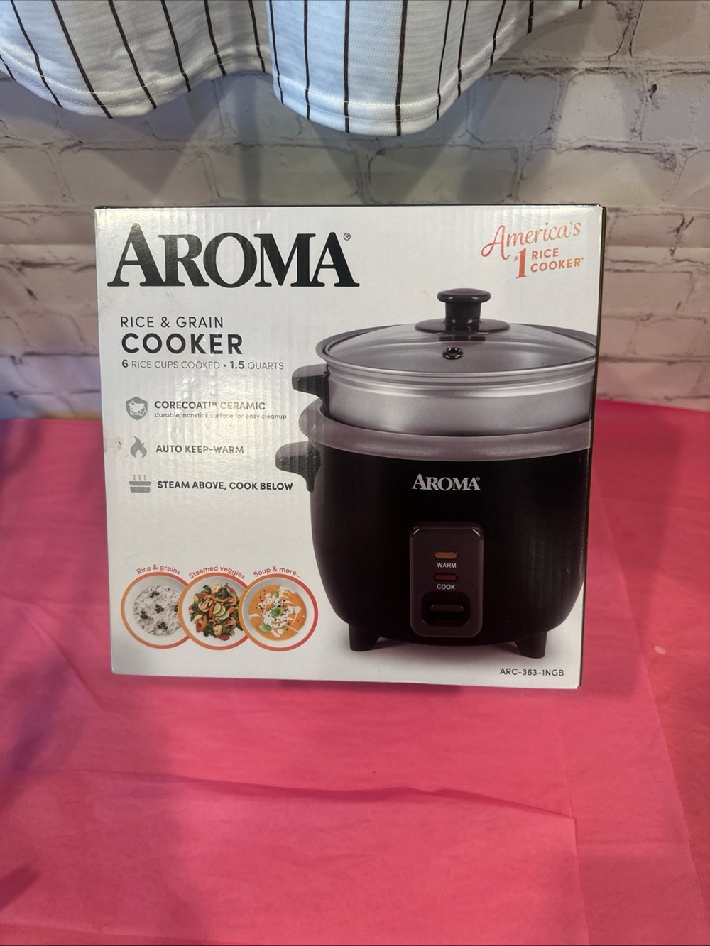 Aroma Rice & Grain Cooker - Black